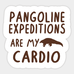 Pangolin expedition cardio pangolin vibes Sticker